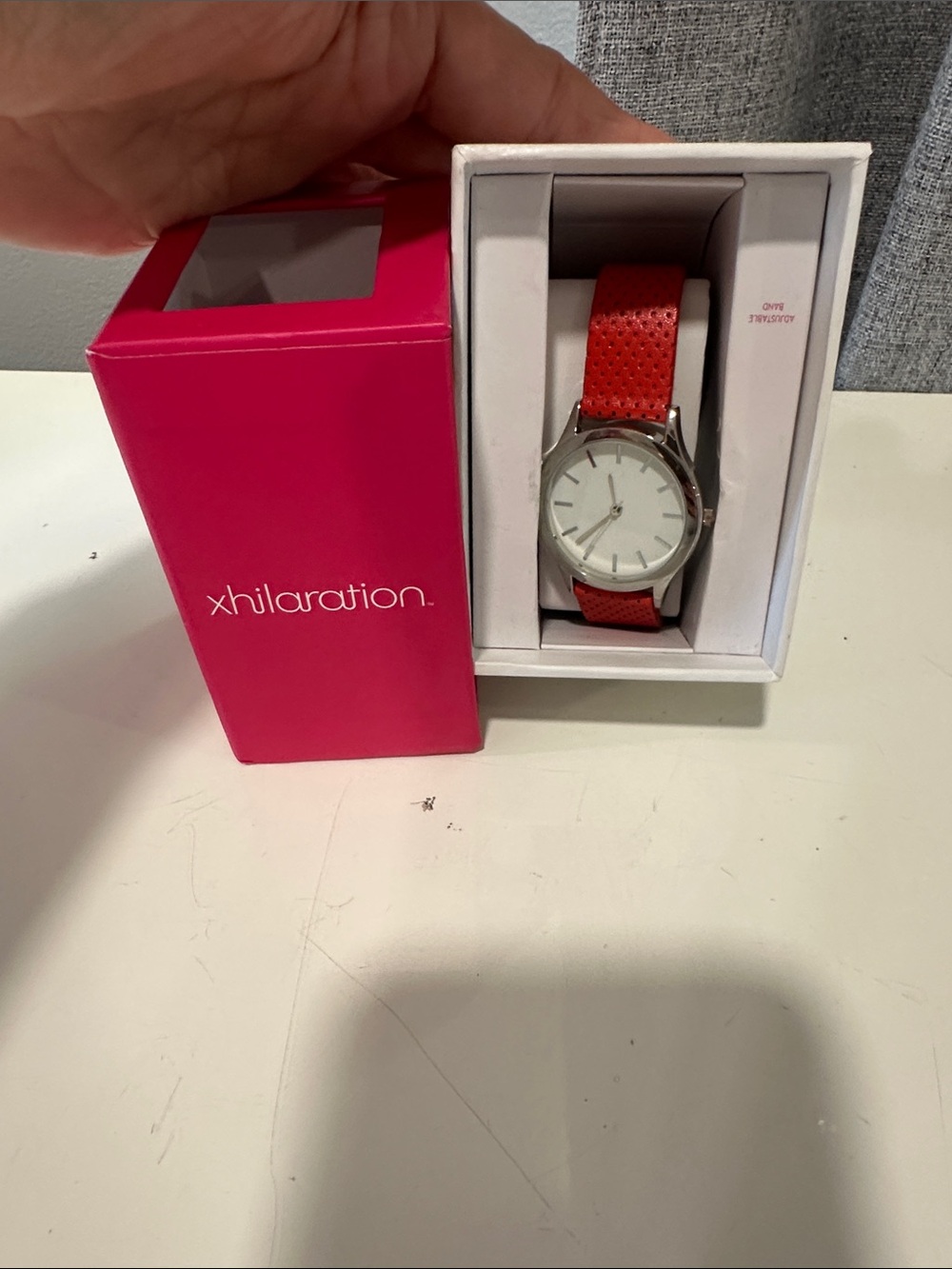 Women’s Xhilaration Red Strap Watch. New in box